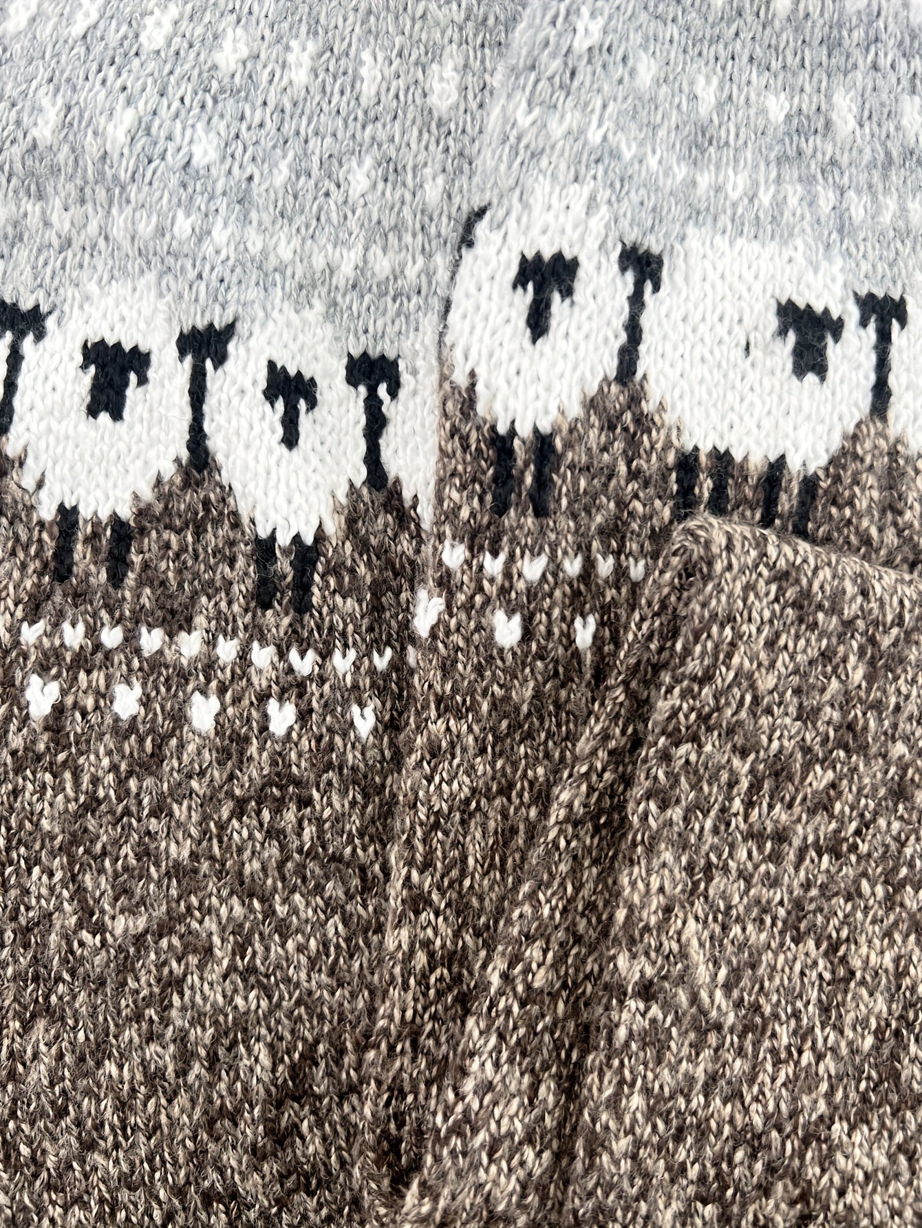 Faith -  Elegant Winter Sweater with Sheep Jacquard Pattern
