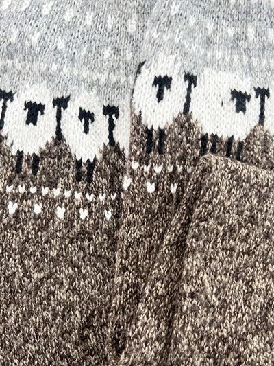Faith -  Elegant Winter Sweater with Sheep Jacquard Pattern