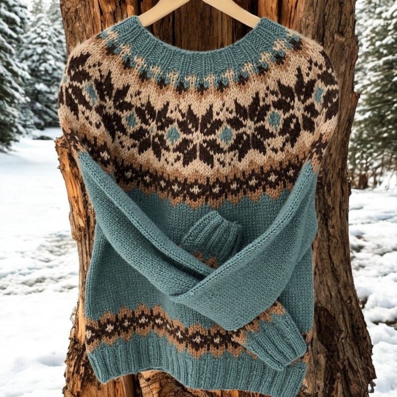 Eloise - Elegant Vintage Knitted Jacquard Gilet