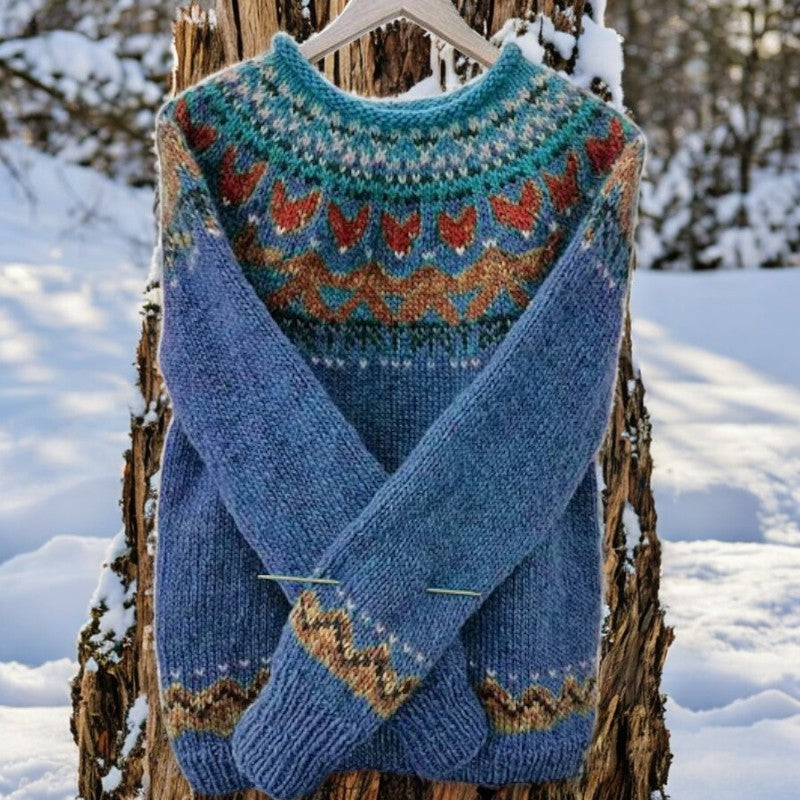 Lara - Elegant Vintage Crew Neck Vest