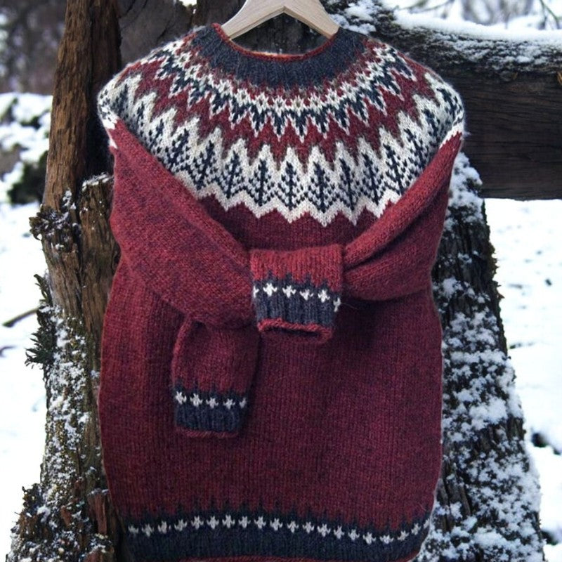 Maeve - Elegant and Comfortable Jacquard Sweater
