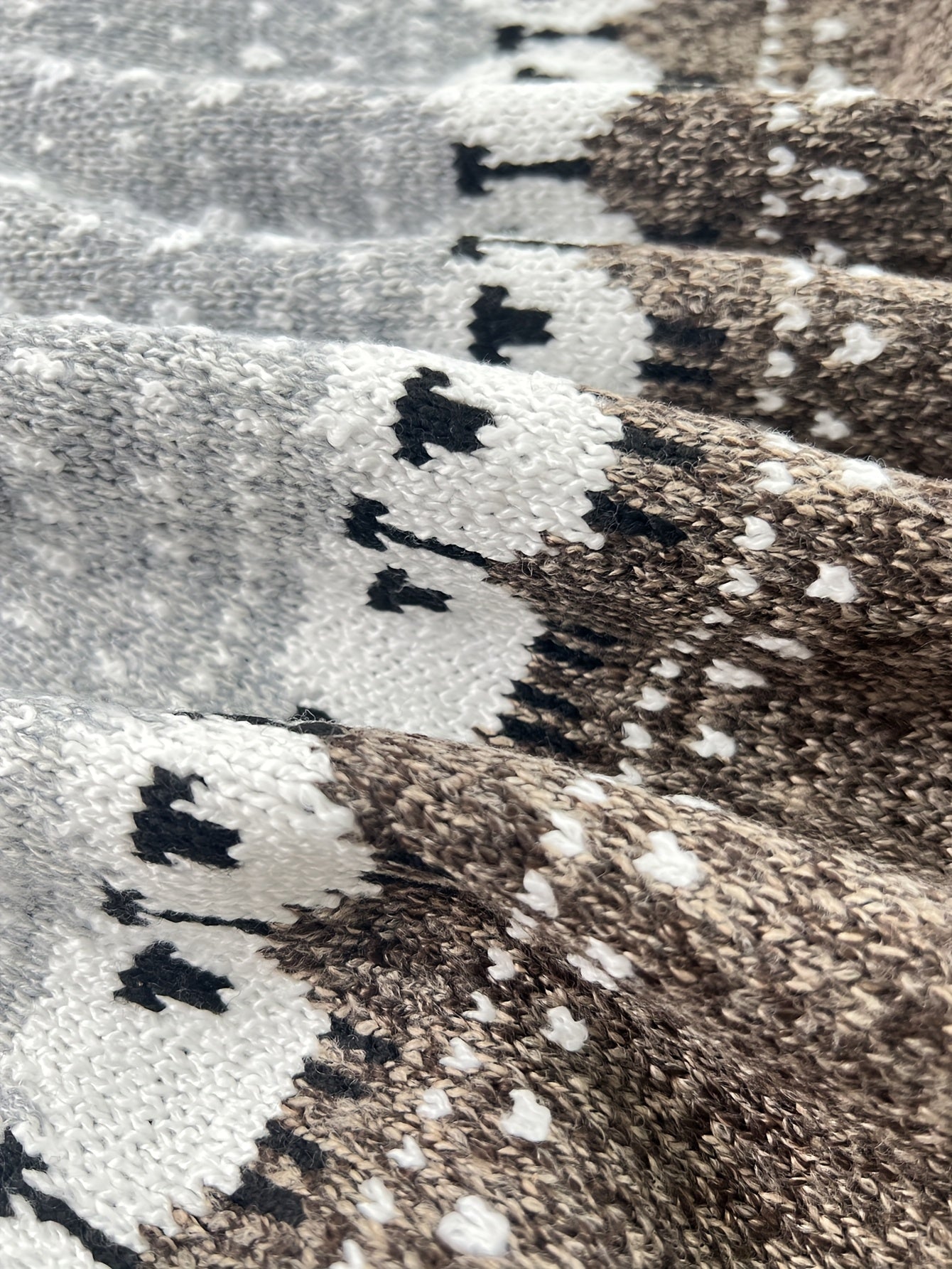 Faith -  Elegant Winter Sweater with Sheep Jacquard Pattern