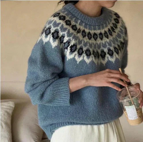 Elsie - Stylish Jacquard Sweater